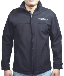 CHAMSYSHNS-SYSCOM-Elegante Chamarra para Caballero Color Negro Fabricada en Poliéster Dry Fit Impermeable
